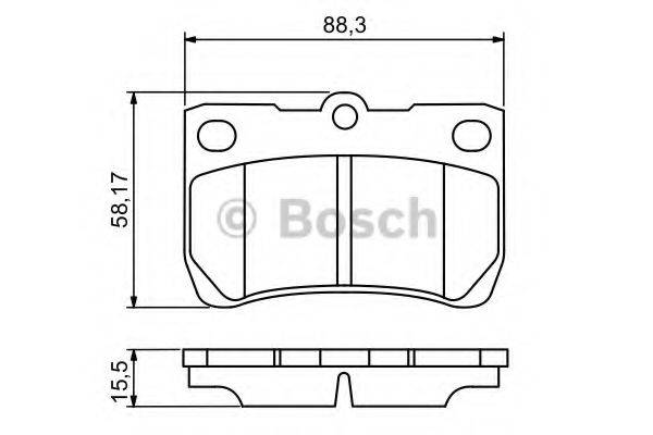 BOSCH 0986494253 Комплект гальмівних колодок, дискове гальмо