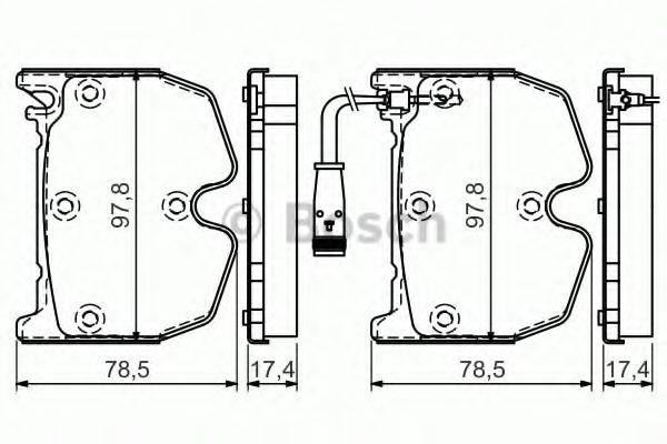 BOSCH 0986494364 Комплект гальмівних колодок, дискове гальмо