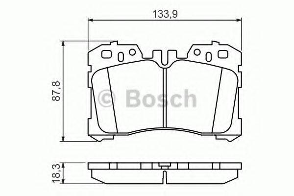 BOSCH 0986494423 Комплект гальмівних колодок, дискове гальмо