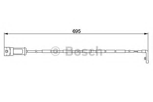 BOSCH 1987474929 Сигналізатор, знос гальмівних колодок