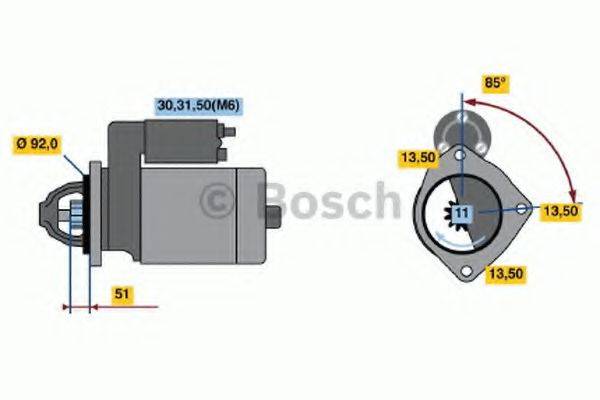 BOSCH 0001372001 Стартер