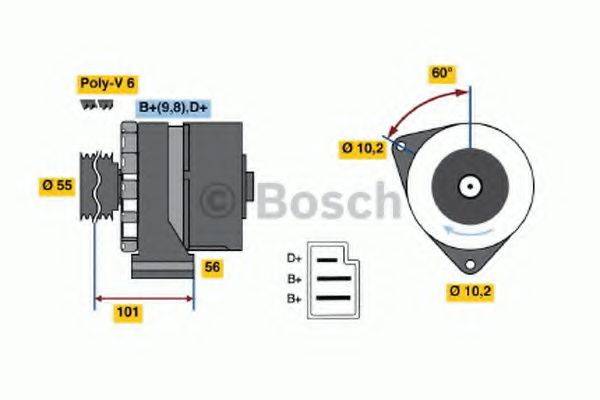 BOSCH 0986033730 Генератор