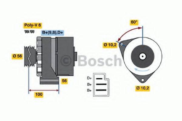 BOSCH 0986033810 Генератор