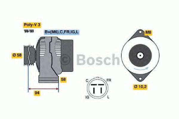 BOSCH 0986038551 Генератор