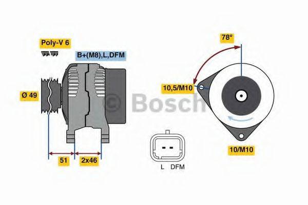 BOSCH 0986081020 Генератор