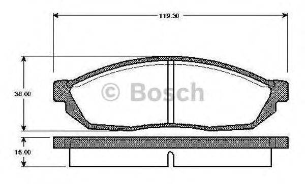 BOSCH 0986TB2065 Комплект гальмівних колодок, дискове гальмо