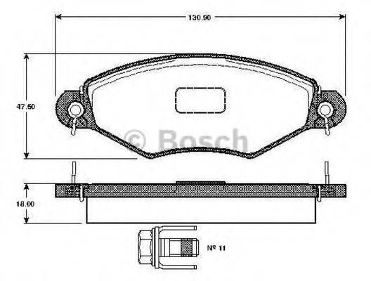 BOSCH 0986TB2315 Комплект гальмівних колодок, дискове гальмо