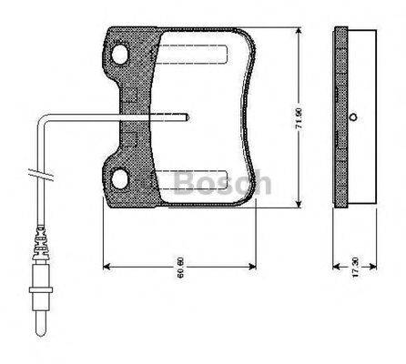 BOSCH 0986TB2582 Комплект гальмівних колодок, дискове гальмо