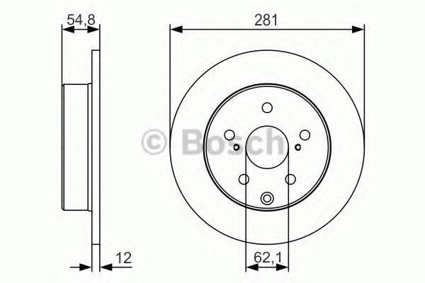 BOSCH 0986479S67 гальмівний диск