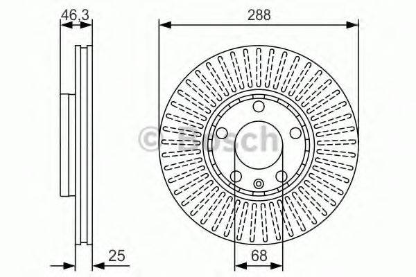 BOSCH 0986479R82 гальмівний диск