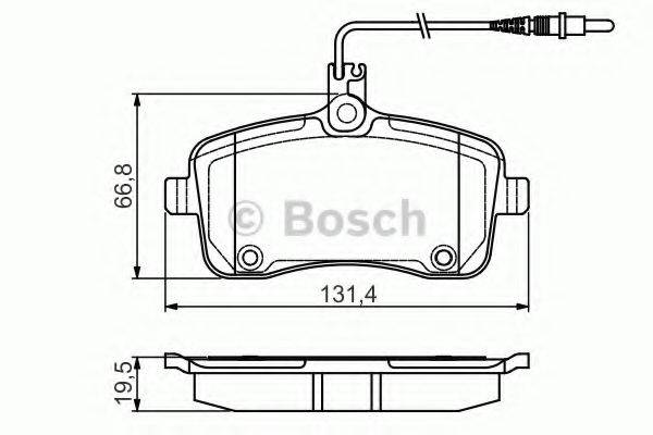 BOSCH 0986495091 Комплект гальмівних колодок, дискове гальмо