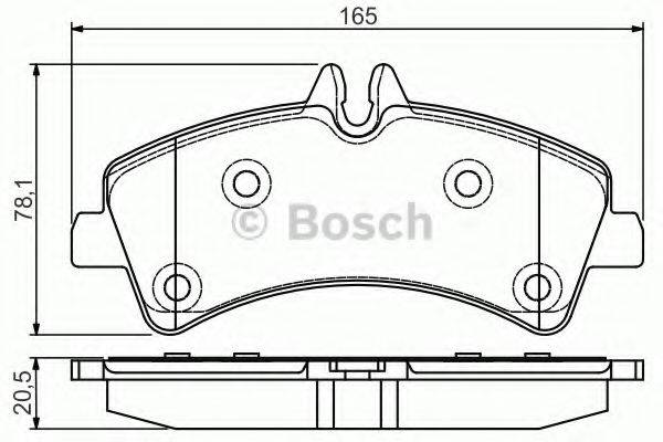 BOSCH 0986495099 Комплект гальмівних колодок, дискове гальмо