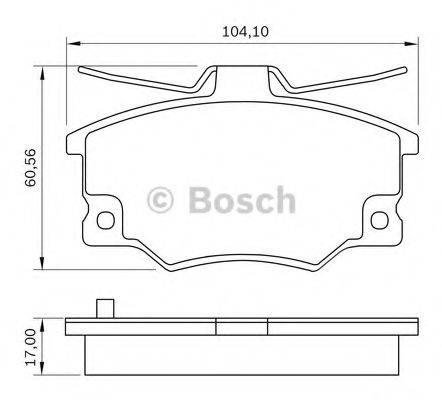 BOSCH 0986BB0038 Комплект гальмівних колодок, дискове гальмо