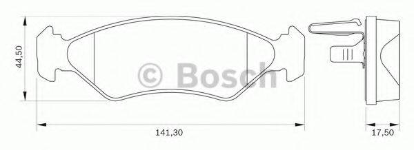 BOSCH 0986BB0044 Комплект гальмівних колодок, дискове гальмо