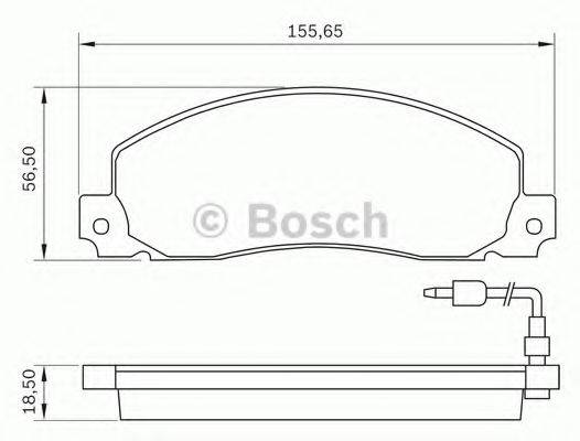 BOSCH 0986BB0054 Комплект гальмівних колодок, дискове гальмо