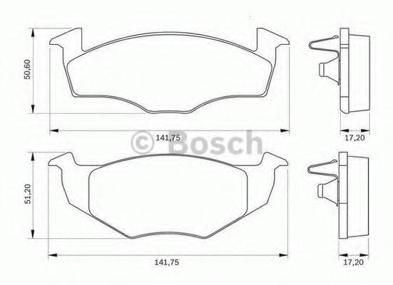 BOSCH 0986BB0085 Комплект гальмівних колодок, дискове гальмо