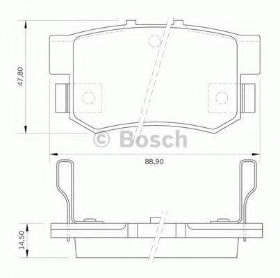 BOSCH 0986BB0163 Комплект гальмівних колодок, дискове гальмо