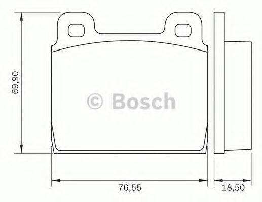 BOSCH 0986BB0254 Комплект гальмівних колодок, дискове гальмо