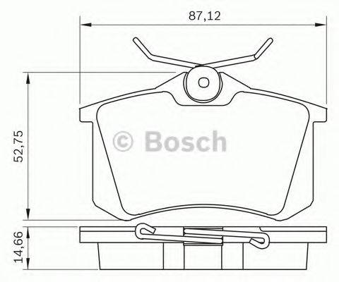 BOSCH 0986BB0290 Комплект гальмівних колодок, дискове гальмо