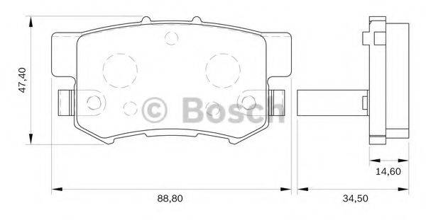 BOSCH 0986BB0560 Комплект гальмівних колодок, дискове гальмо