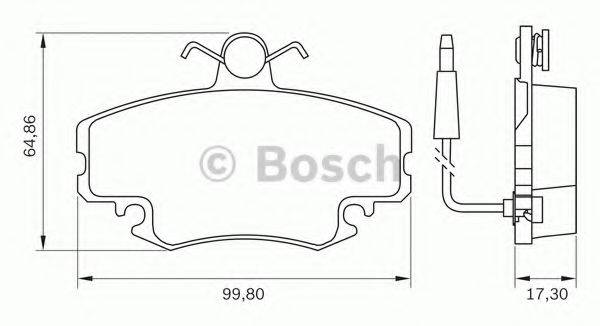 BOSCH 0986BB0704 Комплект гальмівних колодок, дискове гальмо