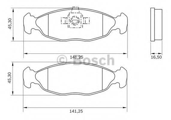 BOSCH 0986BB0787 Комплект гальмівних колодок, дискове гальмо