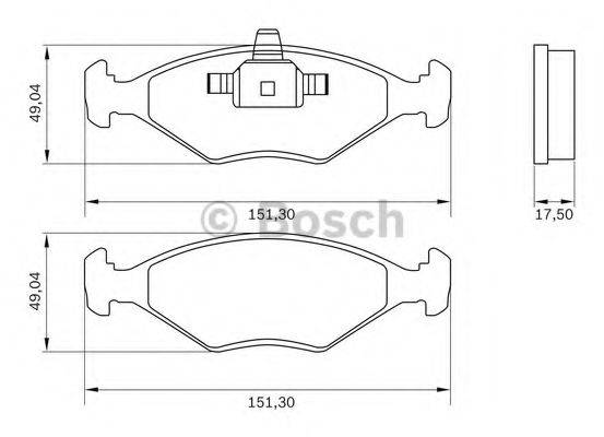 BOSCH 0986BB0791 Комплект гальмівних колодок, дискове гальмо