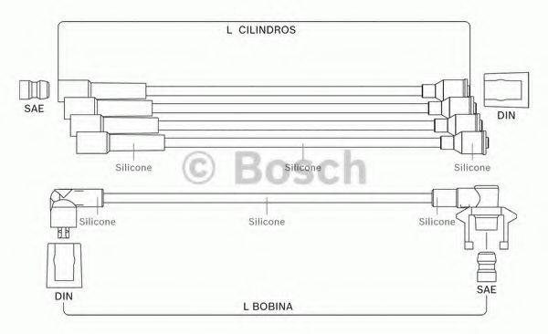 BOSCH F00099C086 Комплект дротів запалювання