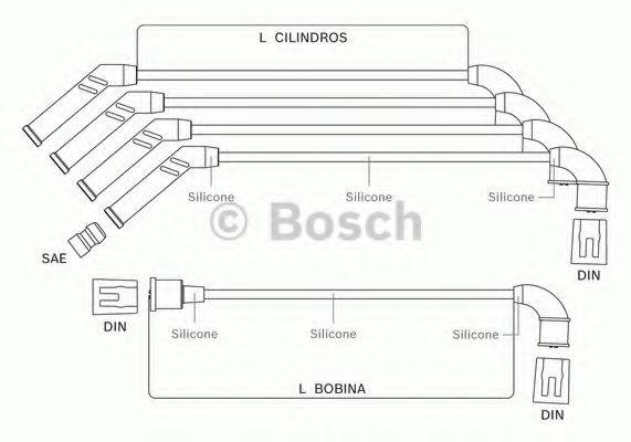 BOSCH F00099C115 Комплект дротів запалювання