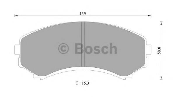 BOSCH 0986505078 Комплект гальмівних колодок, дискове гальмо