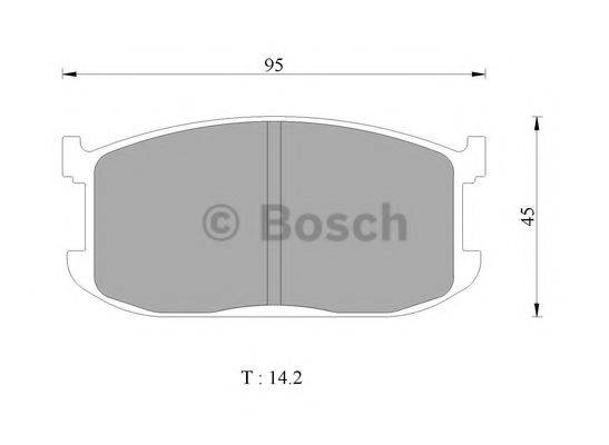 BOSCH 0986505327 Комплект гальмівних колодок, дискове гальмо