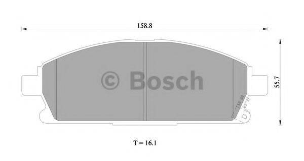 BOSCH 0986505671 Комплект гальмівних колодок, дискове гальмо