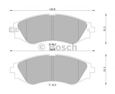 BOSCH 0986505683 Комплект гальмівних колодок, дискове гальмо