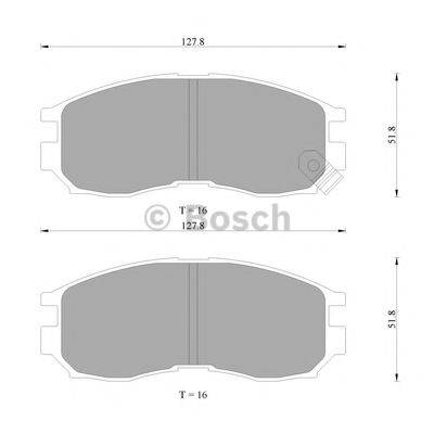 BOSCH 0986505743 Комплект гальмівних колодок, дискове гальмо