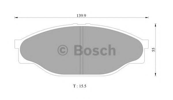 BOSCH 0986505748 Комплект гальмівних колодок, дискове гальмо