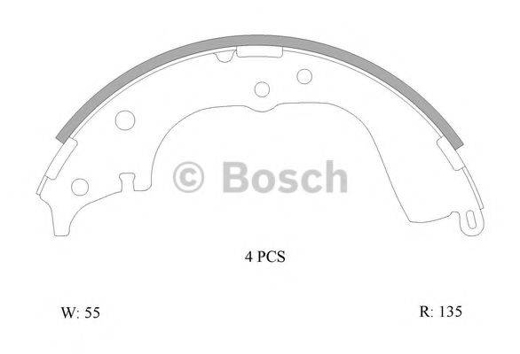 BOSCH 0986AB0115 Комплект гальмівних колодок