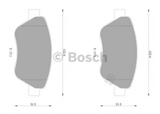 BOSCH 0986AB1000 Комплект гальмівних колодок, дискове гальмо