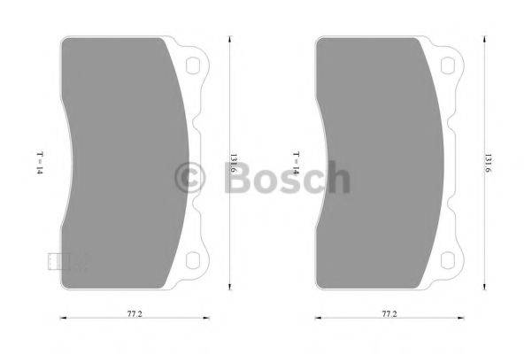 BOSCH 0986AB1067 Комплект гальмівних колодок, дискове гальмо