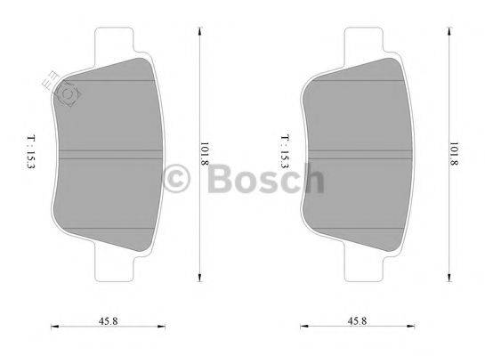 BOSCH 0986AB1378 Комплект гальмівних колодок, дискове гальмо