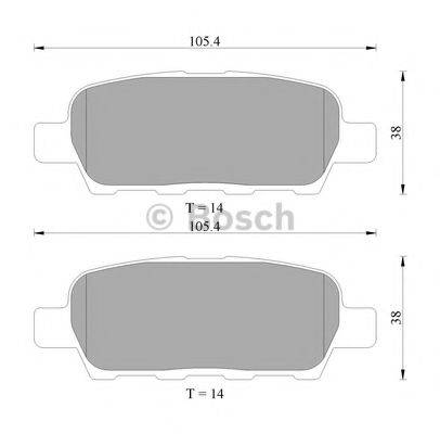 BOSCH 0986AB1403 Комплект гальмівних колодок, дискове гальмо