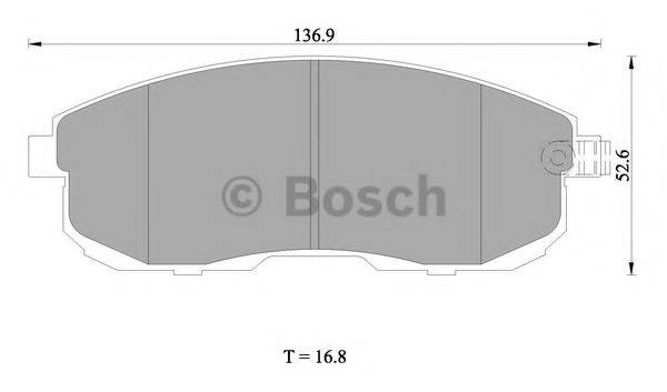 BOSCH 0986AB1407 Комплект гальмівних колодок, дискове гальмо