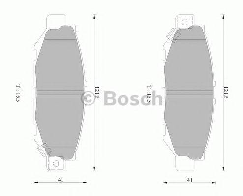 BOSCH 0986AB1462 Комплект гальмівних колодок, дискове гальмо