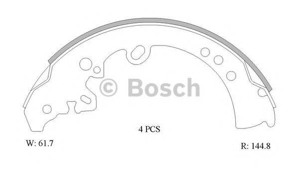 BOSCH 0986AB1500 Комплект гальмівних колодок