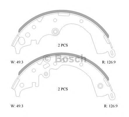 BOSCH 0986AB1506 Комплект гальмівних колодок