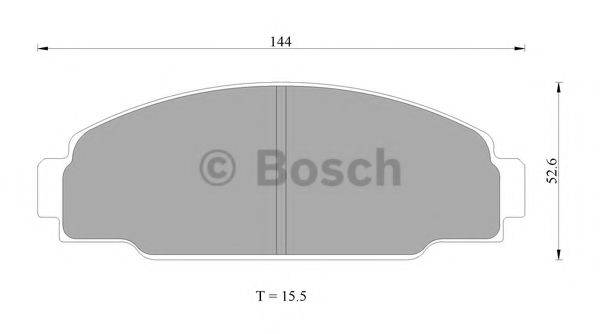 BOSCH 0986AB2008 Комплект гальмівних колодок, дискове гальмо