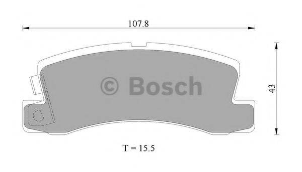 BOSCH 0986AB2010 Комплект гальмівних колодок, дискове гальмо