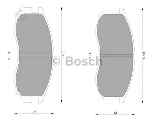 BOSCH 0986AB2064 Комплект гальмівних колодок, дискове гальмо