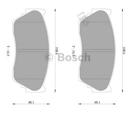 BOSCH 0986AB2069 Комплект гальмівних колодок, дискове гальмо