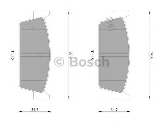 BOSCH 0986AB2079 Комплект гальмівних колодок, дискове гальмо