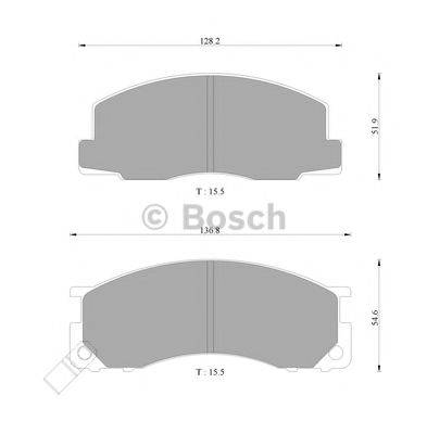 BOSCH 0986AB2229 Комплект гальмівних колодок, дискове гальмо